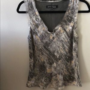 New Anne Klein Silk sleeveless summer top Y2K